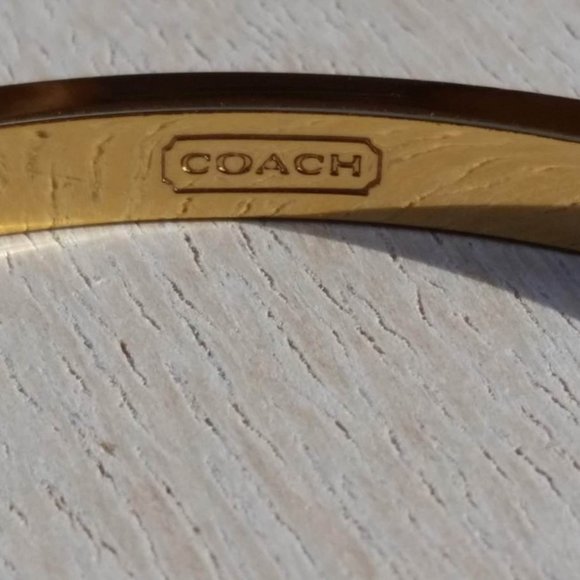 Coach Gold Tone Bangle Unisex Bracelet in Excellent Condition - Picture 8 of 9